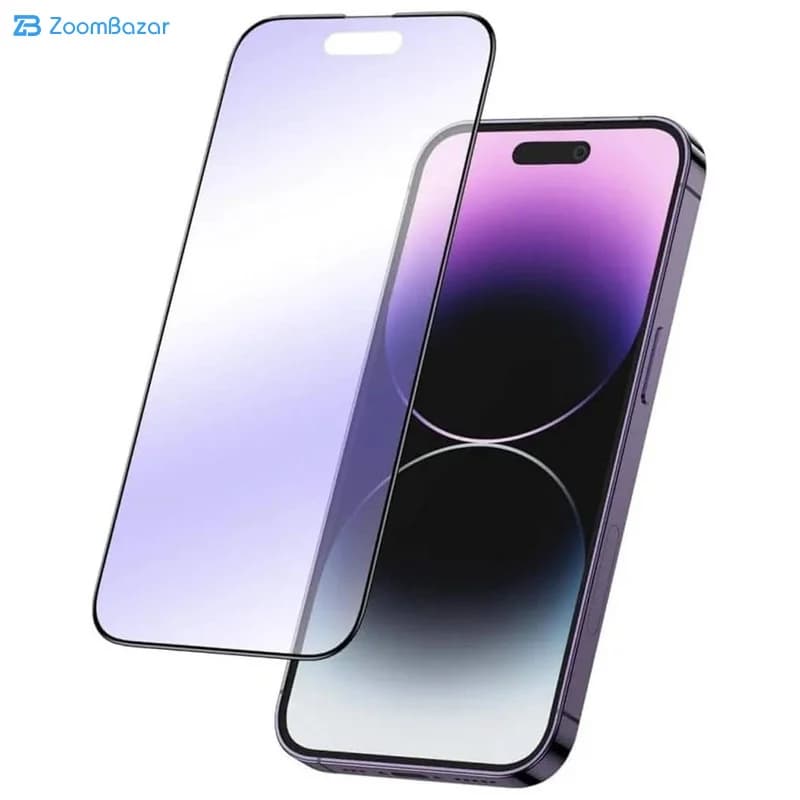گلس گرین لاین مدل Purple Anti-blue Matte مناسب برای گوشی موبایل اپل iphone 16/15/14 pro — تصویر ۶