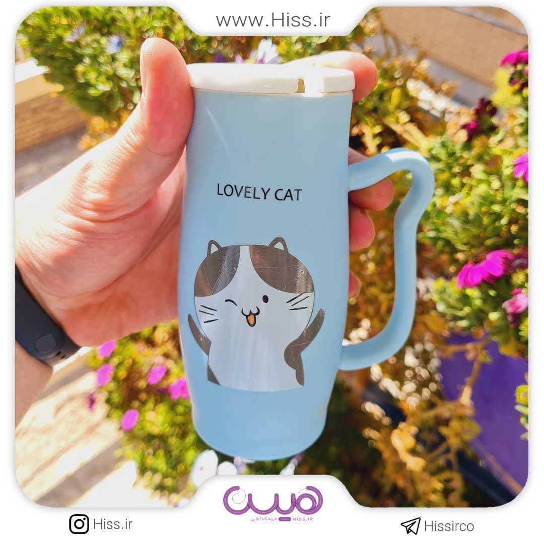ماگ گربه دوست داشتنی (طرح و رنگ رندوم)