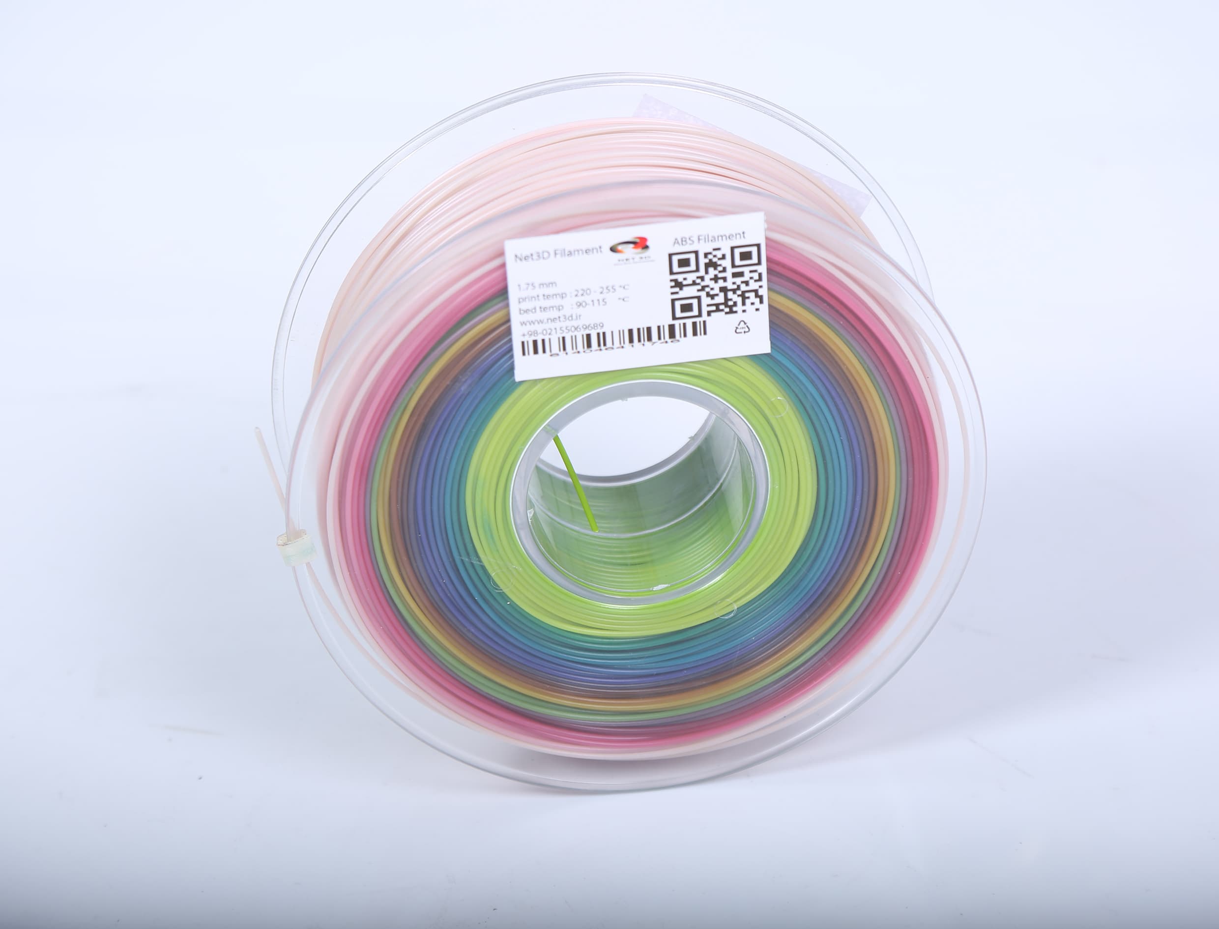 فیلامنت رنگین کمانی ABS نت تری دی (ABS Multi Color Filament) NET3D