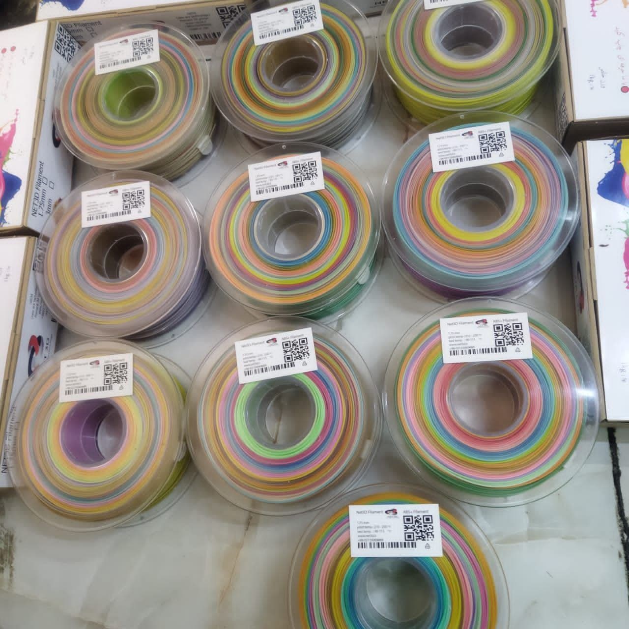 فیلامنت رنگین کمانی ABS نت تری دی (ABS Multi Color Filament) NET3D — تصویر ۳