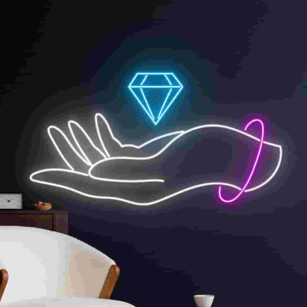 تابلو نئون جواهر فروشی