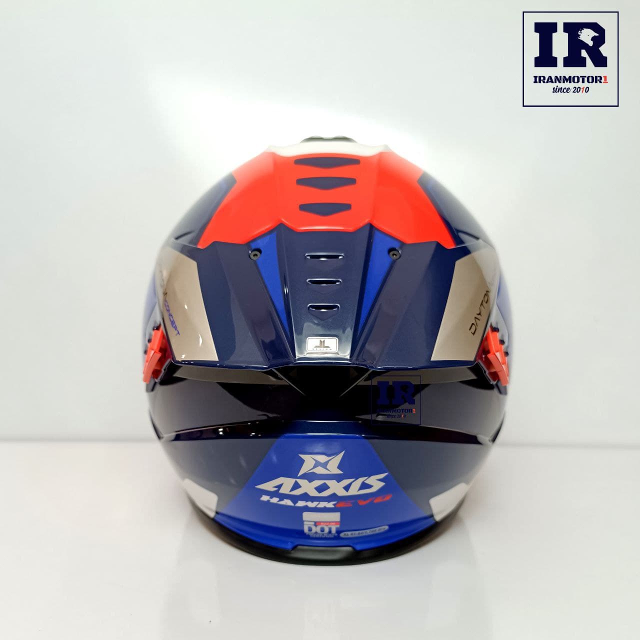 کلاه کاسکت فک ثابت عینک دار AXXIS اکسیس HAWK EVO – آبی سرمه‌ای — تصویر ۳