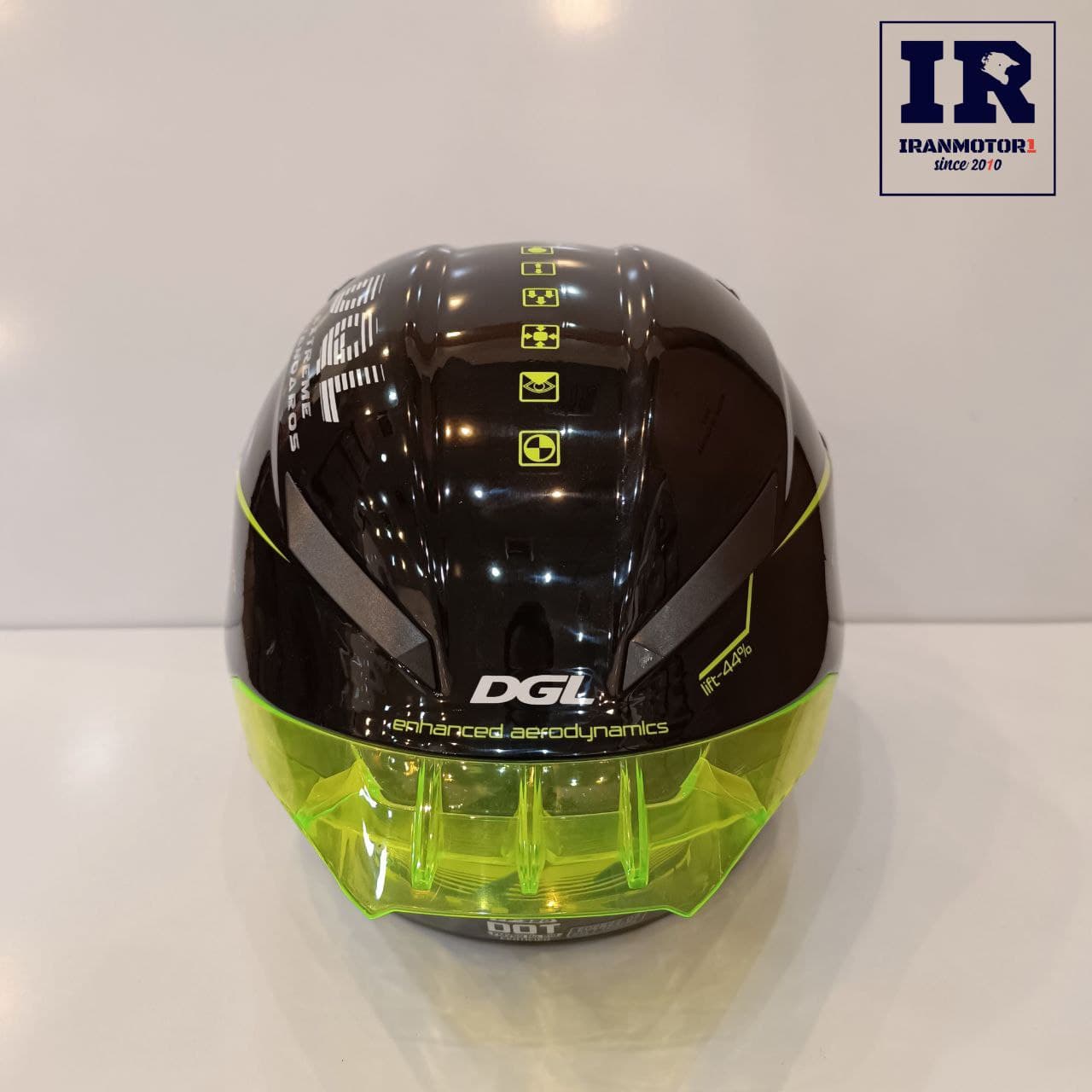 کلاه کاسکت طرح agv برند DGL کپی درجه یک چینی – طرح 46 مشکی فسفری — تصویر ۲