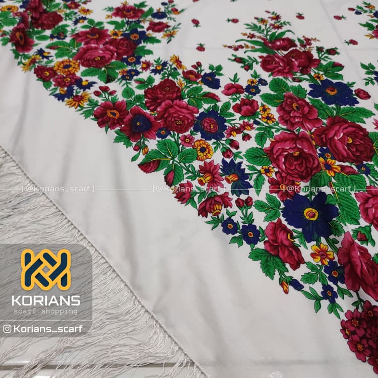 روسری ترک مدل تاتار سفید — تصویر ۳