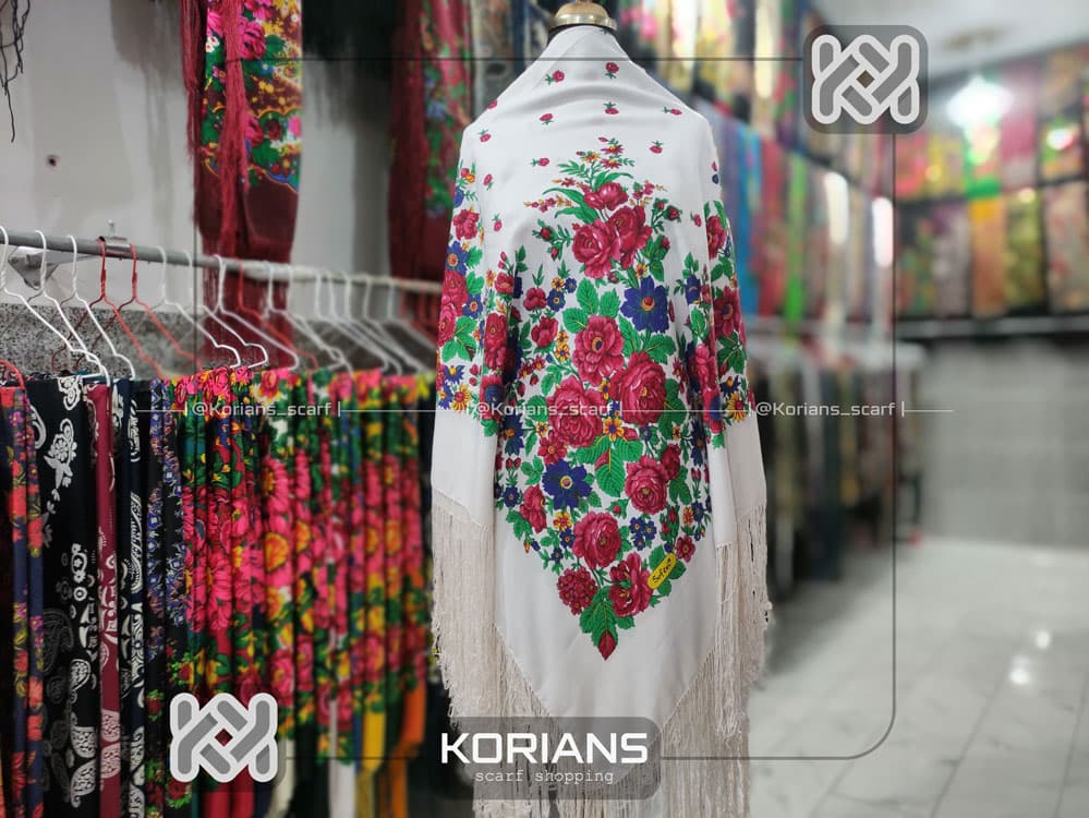 روسری ترک مدل تاتار سفید