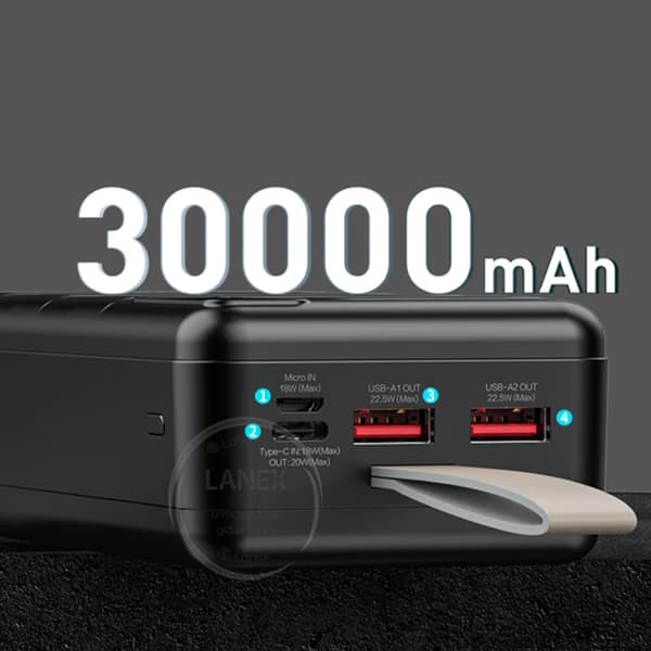 پاوربانک LANEX 30000 mah LP17 — تصویر ۴