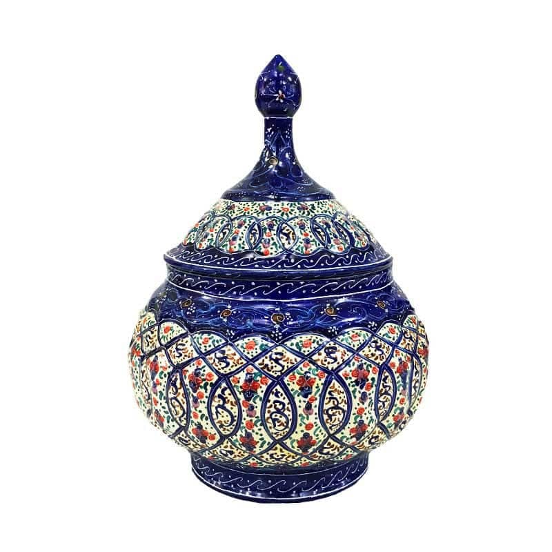 قندان کشیده میناکاری 15 سانتیمتر