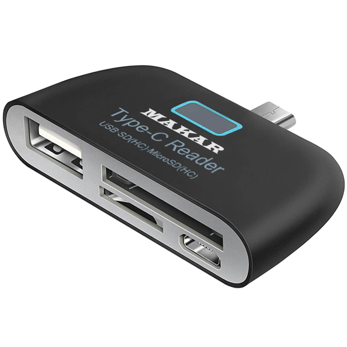 رم ریدر و کارتخوان همه کاره تایپ C ماکار مدل M6in1 پشتیبانی از USB 3.1 با سرعت 10Gbps با قابلیت خواندن انواع مموری