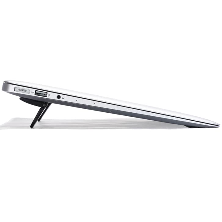 پایه خنک کننده و استند لپ تاپ ریمکس مدل RT-W02 طراحی ارگونومی با تنظیم زاویه مناسب دید کاربر ، چسب نانو قابل شستشو و استفاده ی مجدد — تصویر ۲