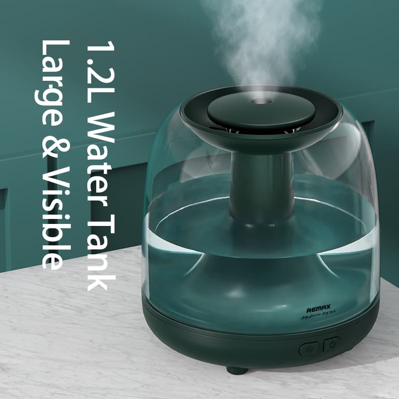 دستگاه بخور شارژی و رطوبت ساز سرد ۱.۲ لیتری ریمکس مدل RT-A500pro دارای چراغ خواب، بی صدا، باتری ۲۰۰۰میلی آمپری — تصویر ۶