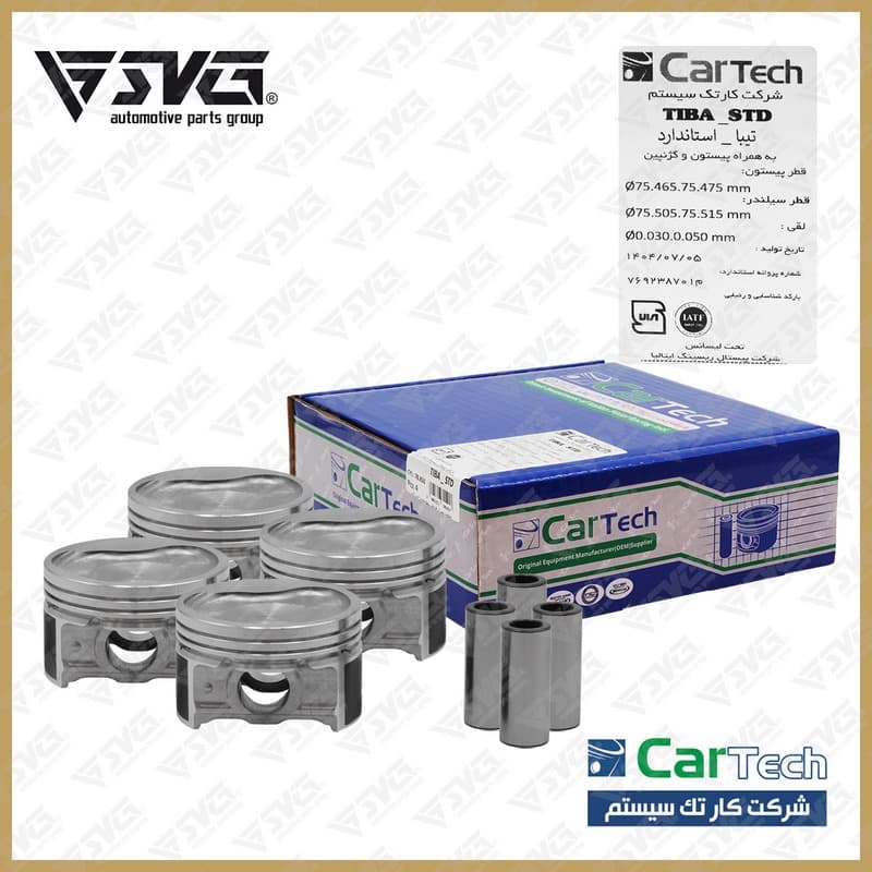 پیستون STD با گژن پین تیبا S81 کارتک