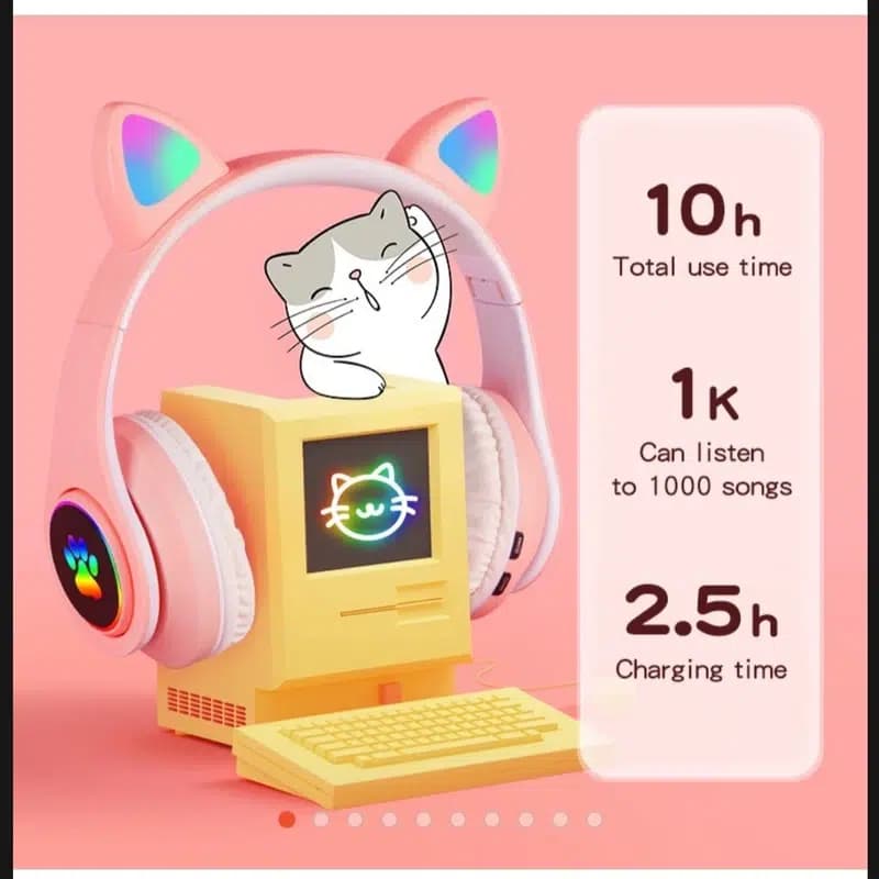 هدست بلوتوثی B39 Cat Ear — تصویر ۱۰