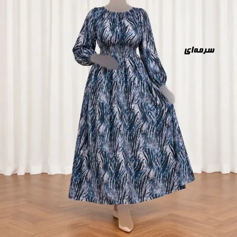 پیراهن ساحلی زنانه کش دار نخی فری سایز مناسب تا سایز 48 — تصویر ۳