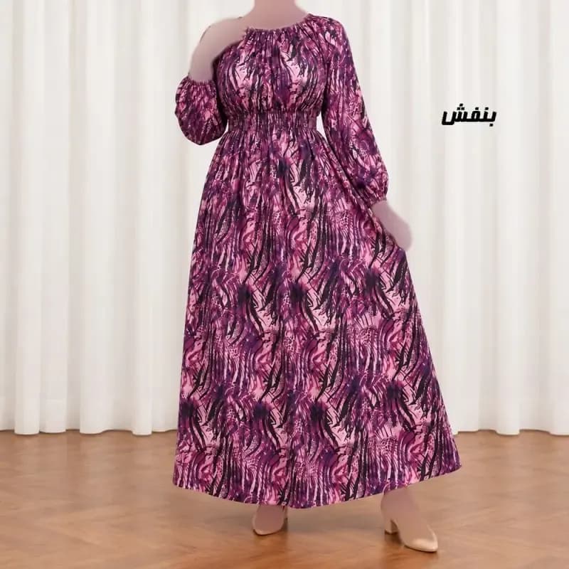 پیراهن ساحلی زنانه کش دار نخی فری سایز مناسب تا سایز 48 — تصویر ۵