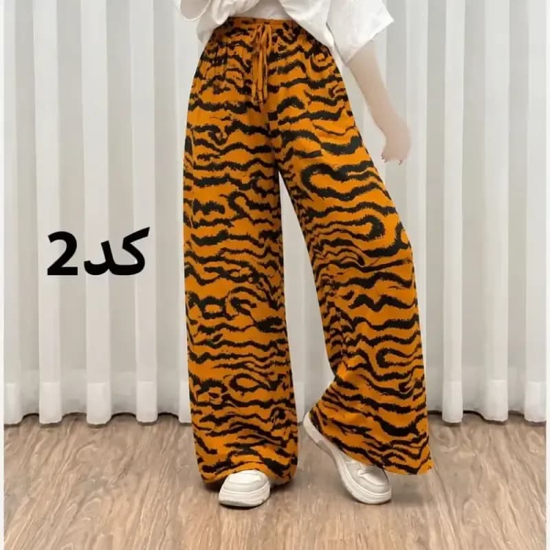 شلوار راحتی نخی پارچه خارجی فری سایز مناسب تا سایز 50 — تصویر ۶