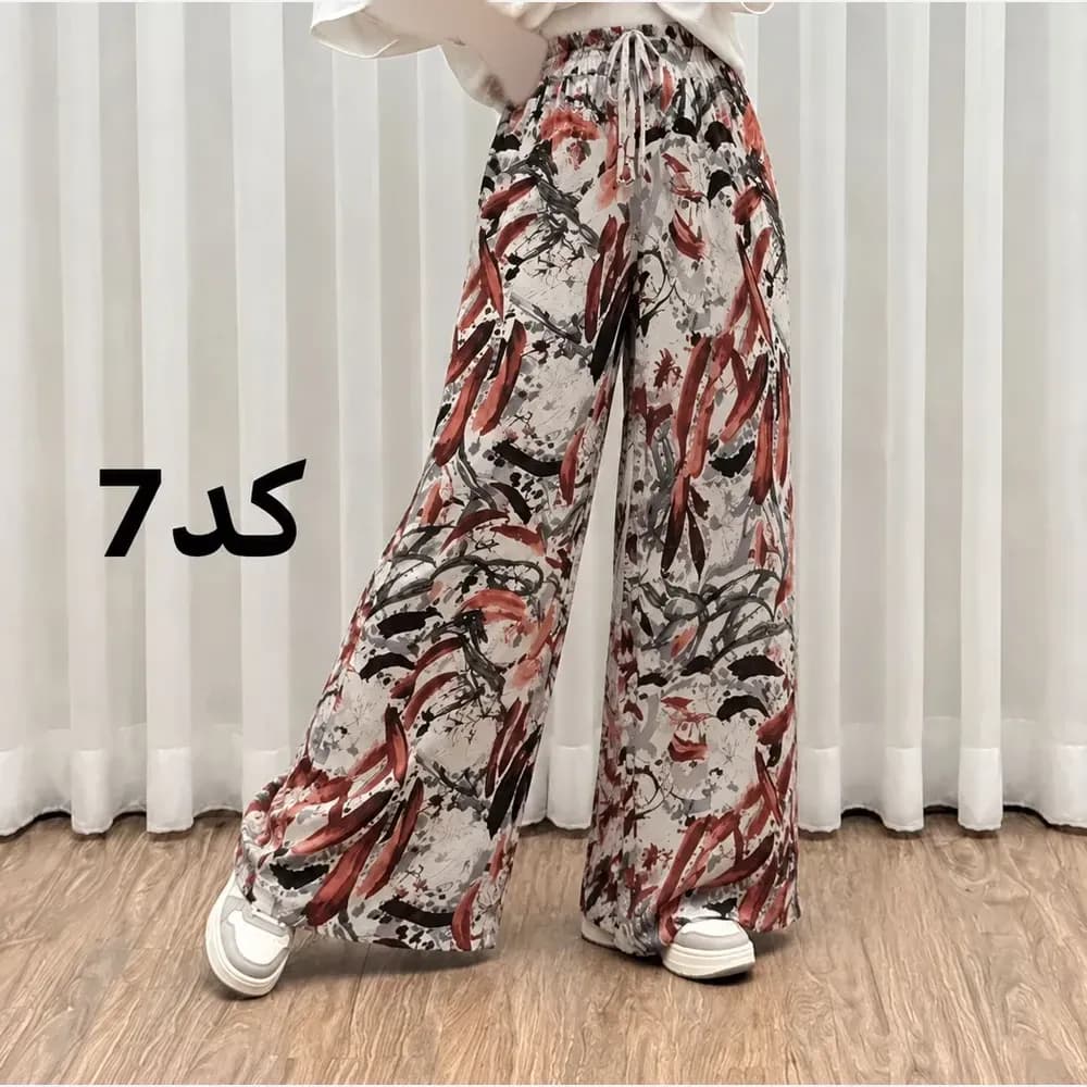 شلوار راحتی نخی پارچه خارجی فری سایز مناسب تا سایز 50 — تصویر ۱۰