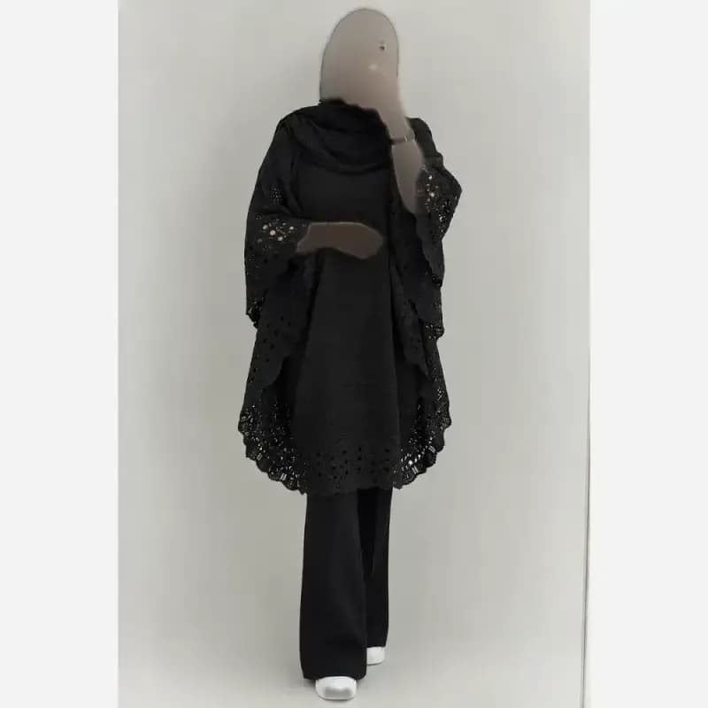 بافت زنانه اکریلیک پانچ طرح شیک و باکیفیت سایز بزرگ — تصویر ۵