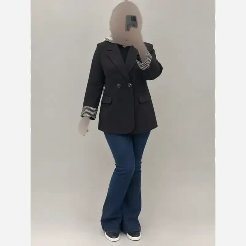 کت تک آستین طرحدار جنس هرمس سایز 38 تا 46 لایی پرشین — تصویر ۲