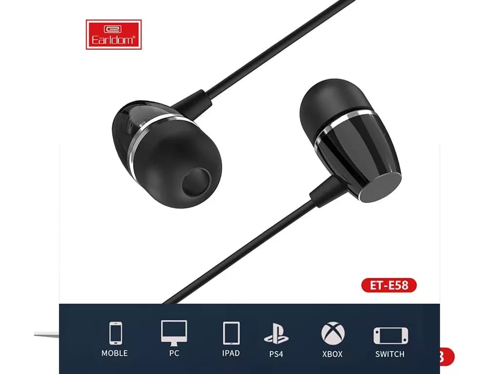 هندزفری با سیم ارلدام Earldom ET-E58 3.5mm headphone — تصویر ۳