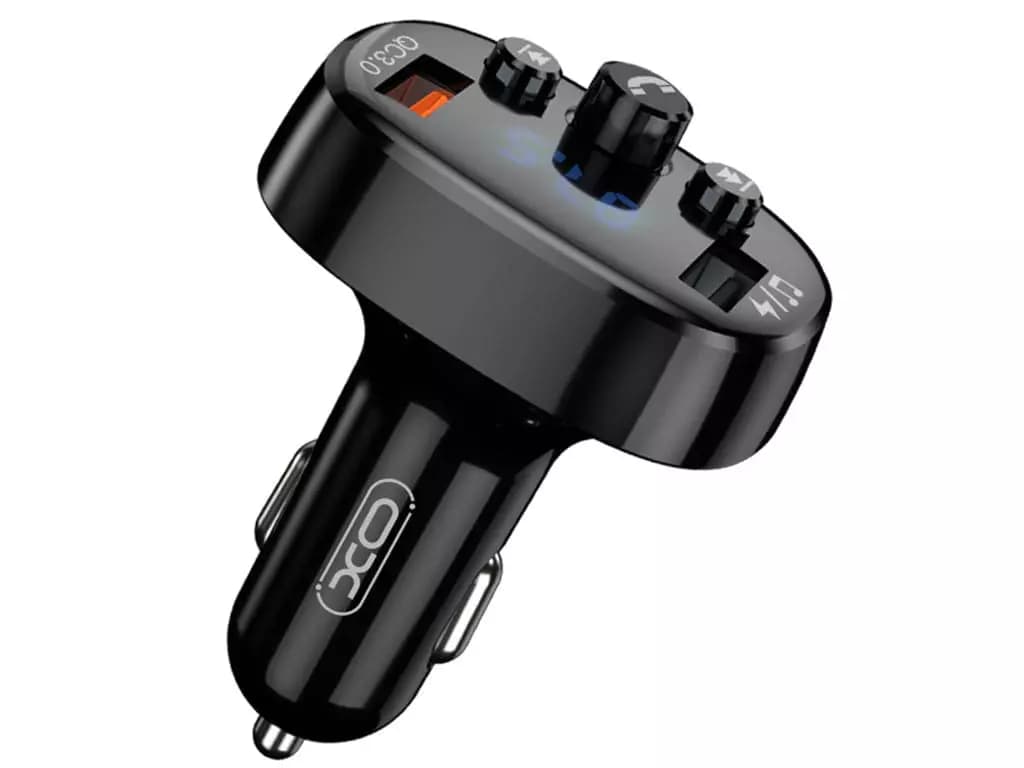 شارژ فندکی 18 وات و گیرنده بلوتوث خودرو با دو پورت یواسبی ایکساو XO Bluetooth FM transmitter car charger 18W BCC03 — تصویر ۵