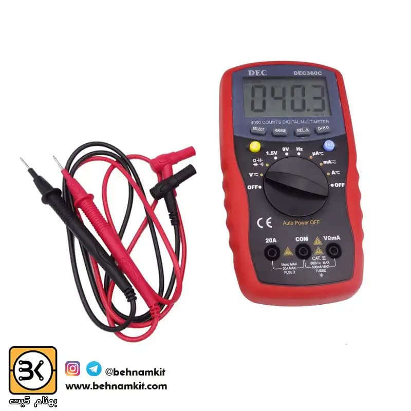 مولتی متر اتو رنج DEC360C
