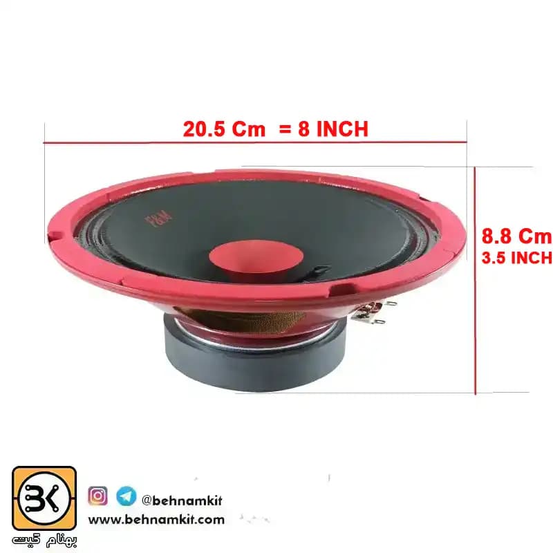 بلندگوی ميدرنج 8 اينچ 100 وات مدل EMPIER FM200 — تصویر ۵