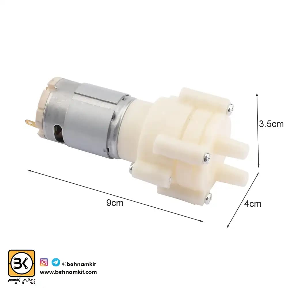 موتور پمپ آب DC 12V مدل 385 — تصویر ۳