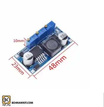 ماژول مبدل DC-DC کاهنده ولتاژ LM2596 با امکان کنترل جریان خروجی 3 آمپر — تصویر ۴