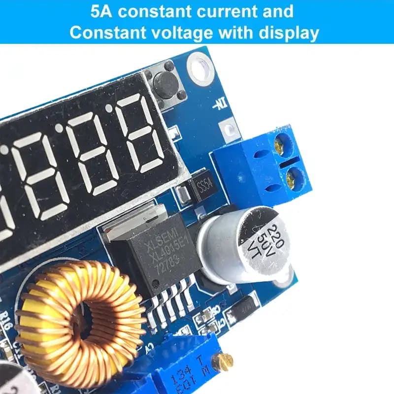 ماژول كاهنده ولتاژ XL4015 با قابليت تنظيم ولتاژ و جريان با نمايشگر — تصویر ۲