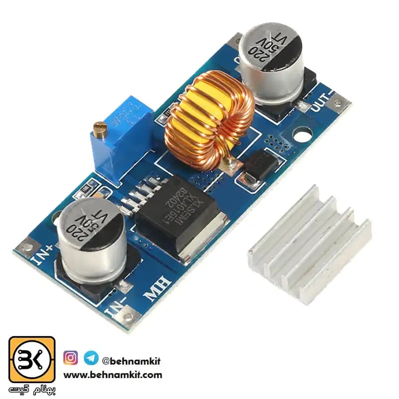 ماژول كاهنده ولتاژ 5 آمپر XL4015 بدون نمایشگر — تصویر ۳