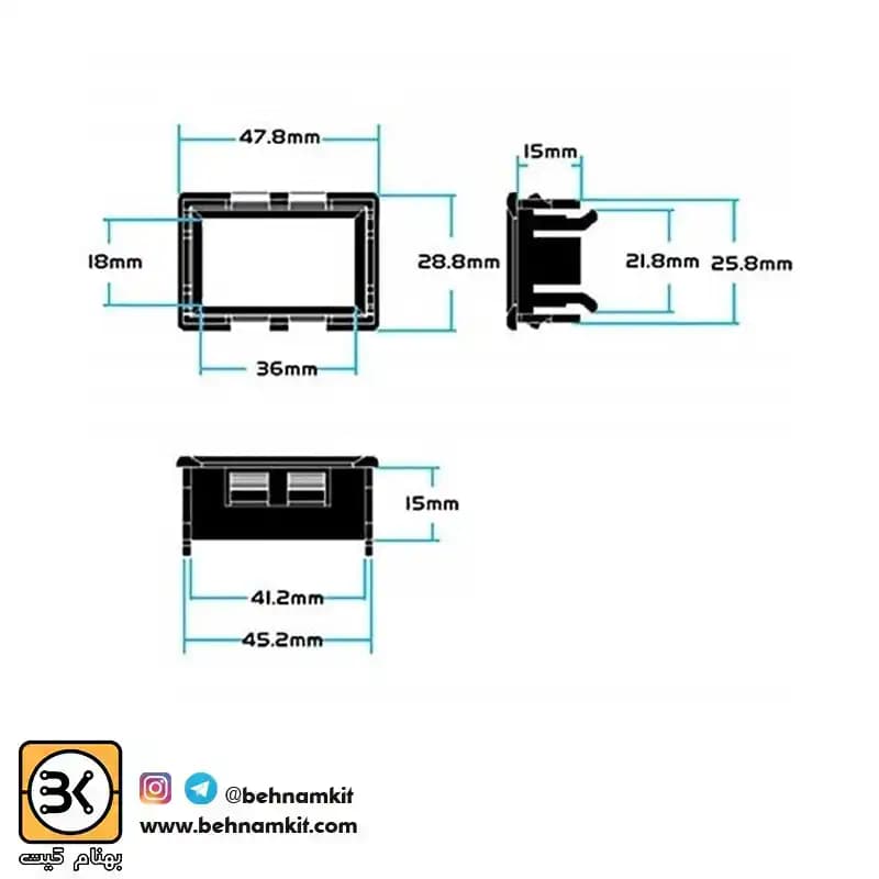 ولت متر پنلی 538V AC دو سیم — تصویر ۳