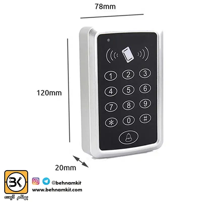 دستگاه اکسس کنترل RFID 13.56MHZ مدل RFID-T11 — تصویر ۵