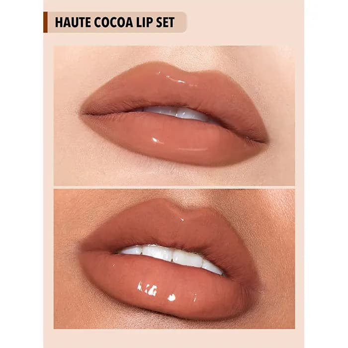 ست خط لب و رژ لب مایع دو سر شیگلم رنگ Haute Cocoa — تصویر ۲