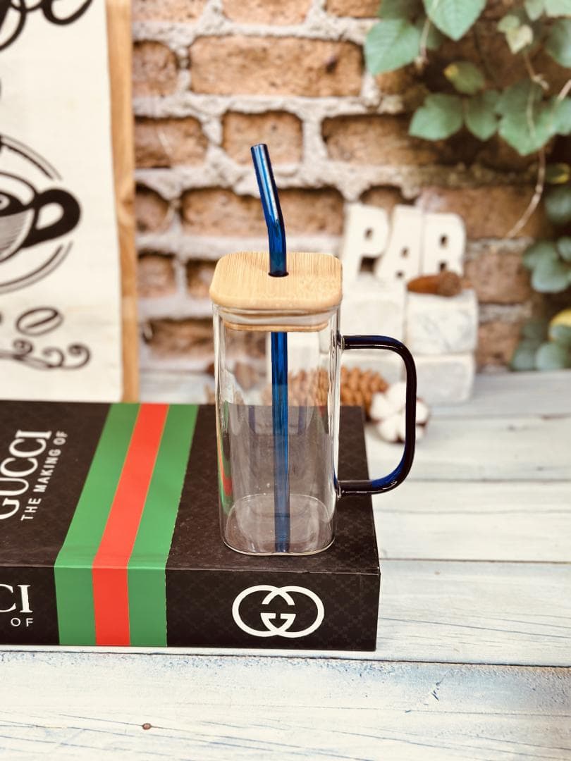 لیوان اسموتی پیرکس دسته دار نباتی کد 5110 — تصویر ۴
