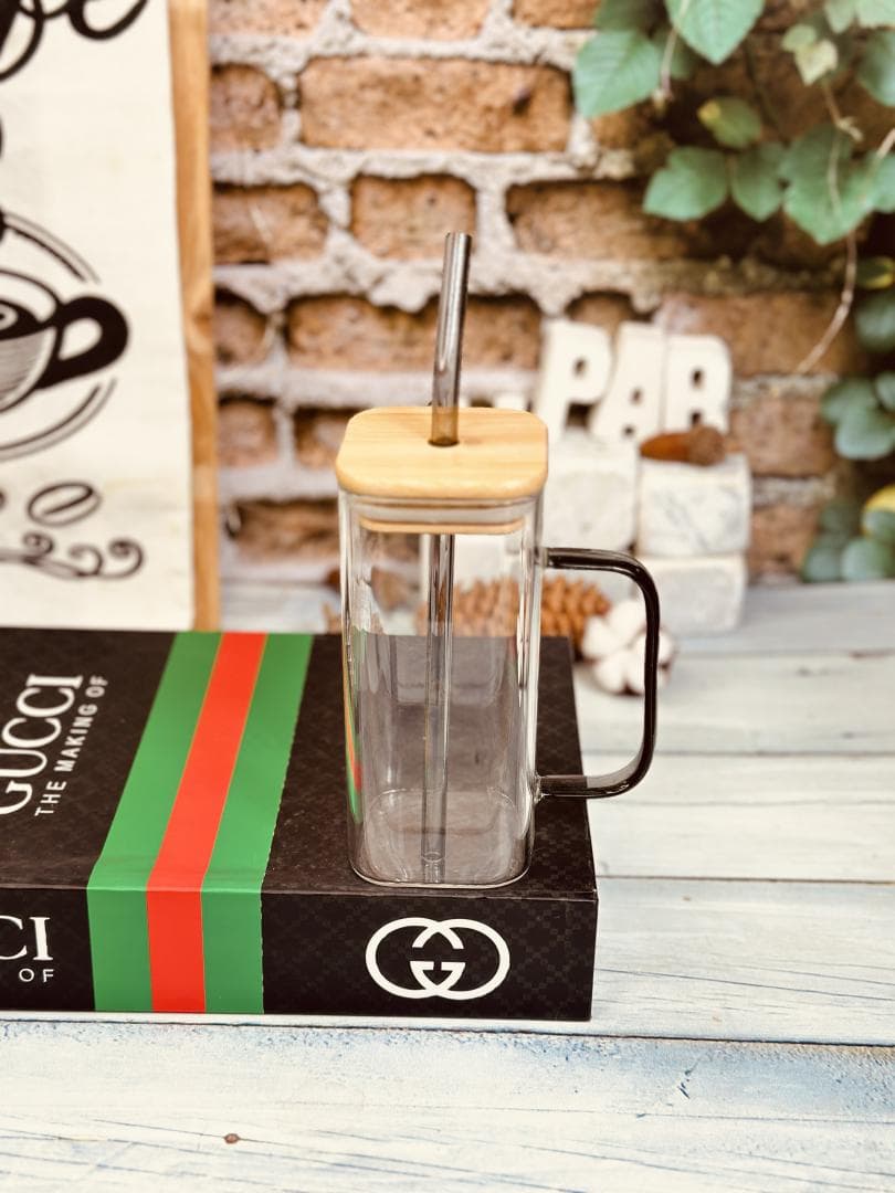 لیوان اسموتی پیرکس دسته دار نباتی کد 5110 — تصویر ۳
