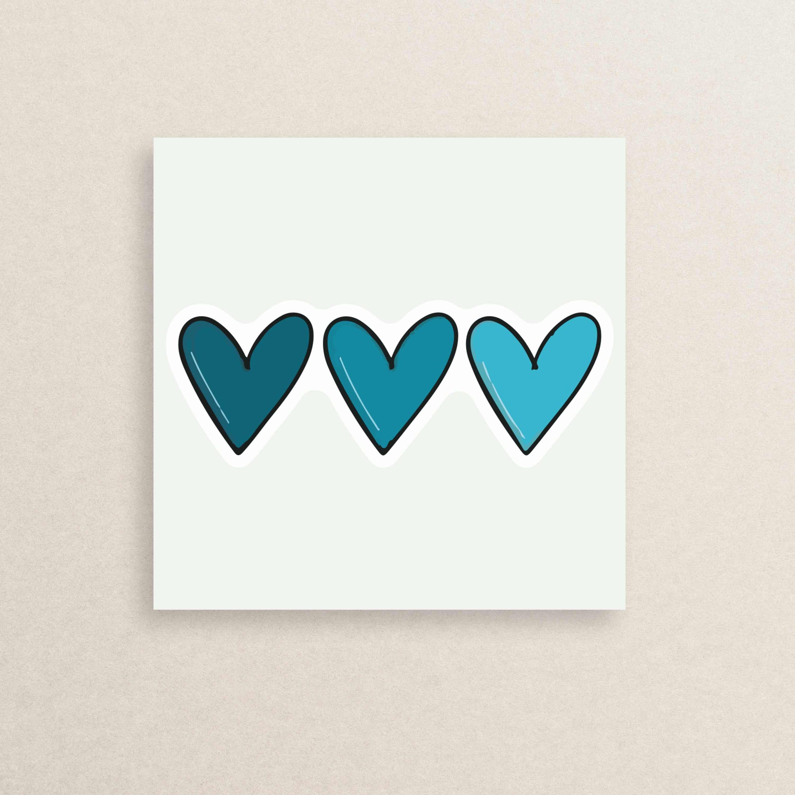 استیکر عاشقانه قلب آبی 12 | Blue Love Love sticker 12