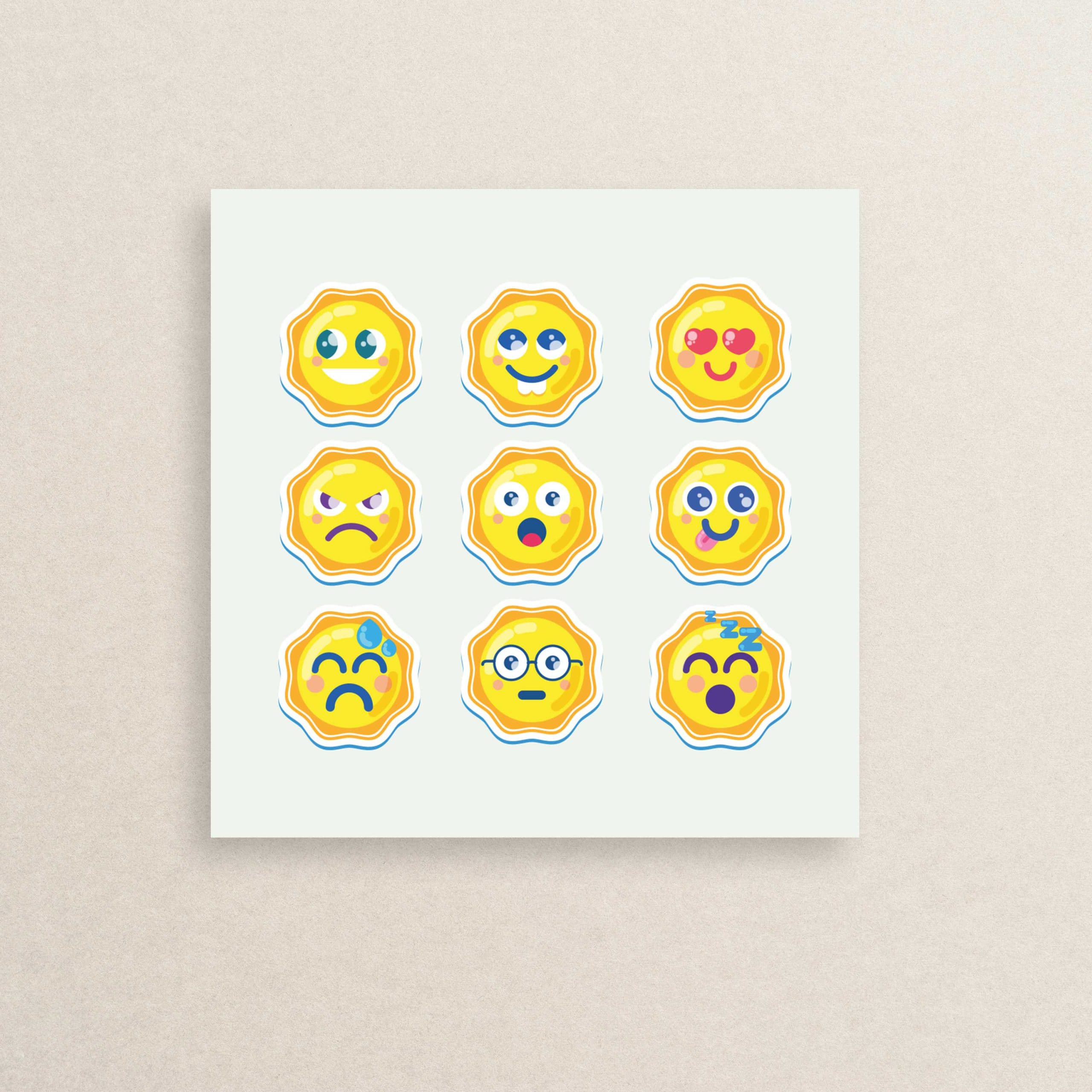 پک استیکر 9تایی ایموجی 14 | Emoji Sticker pack 14
