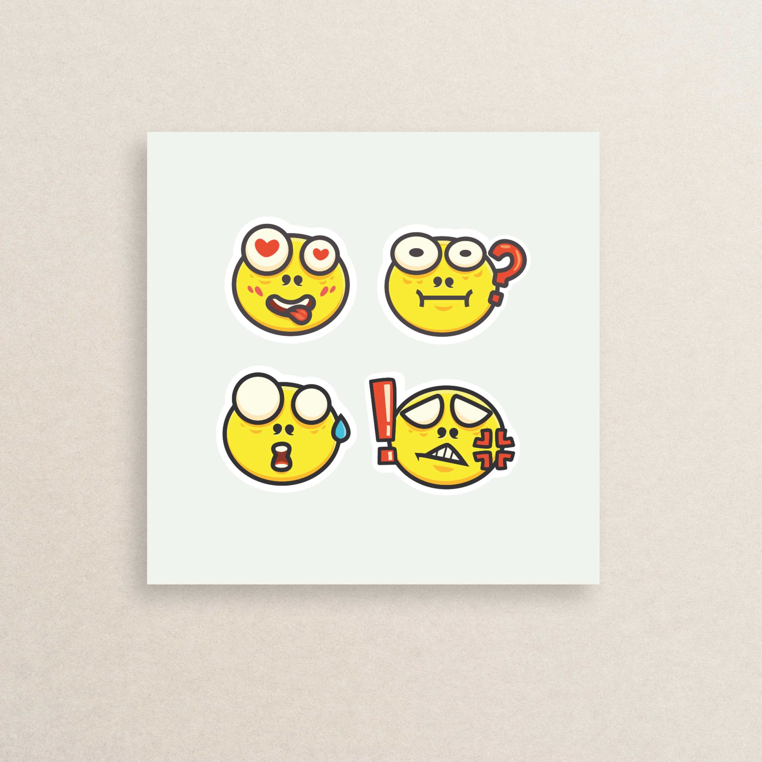 پک استیکر 4تایی ایموجی 01 | Emoji Sticker pack 01