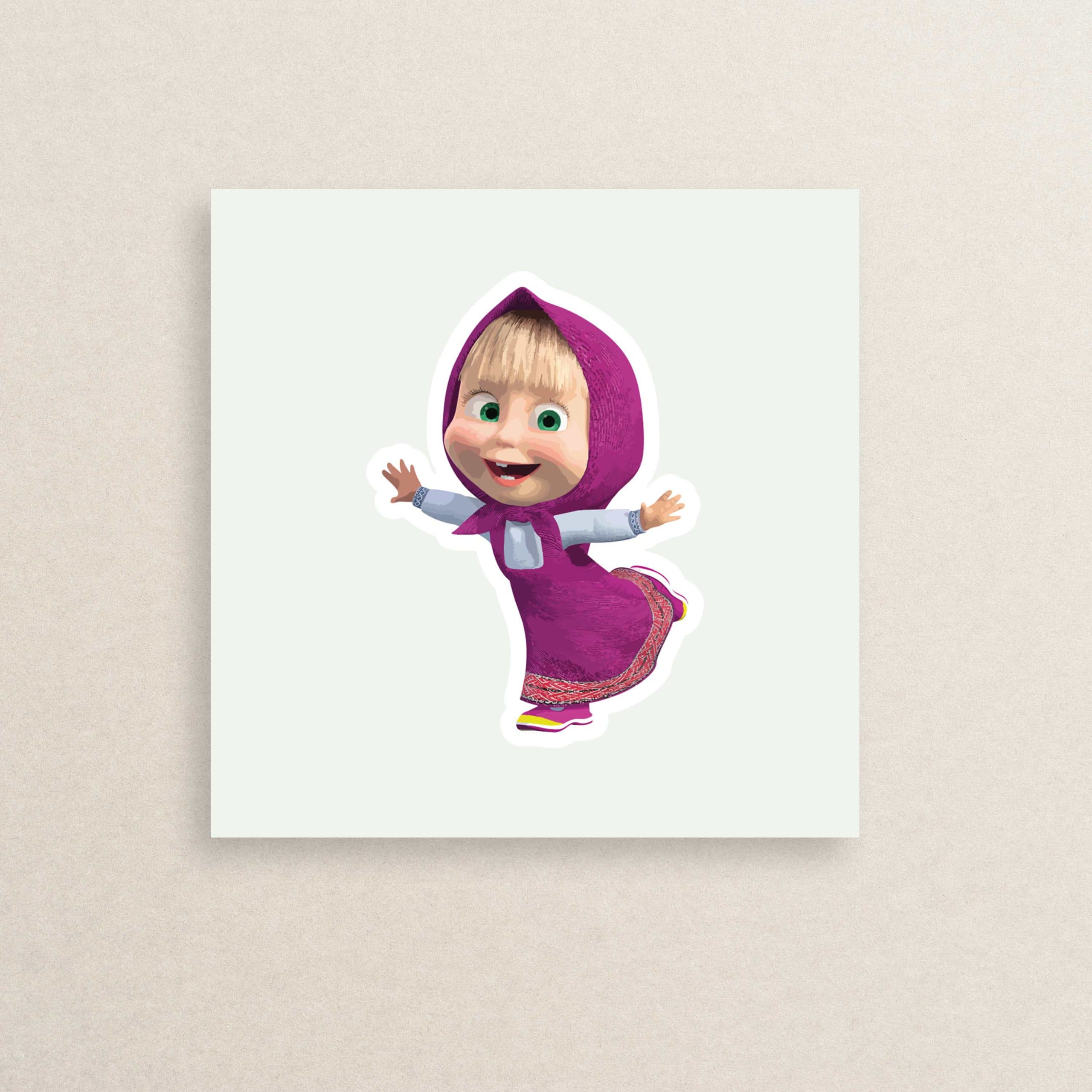 استیکر ماشا و خرسه 02 | Masha and the Bear sticker 02