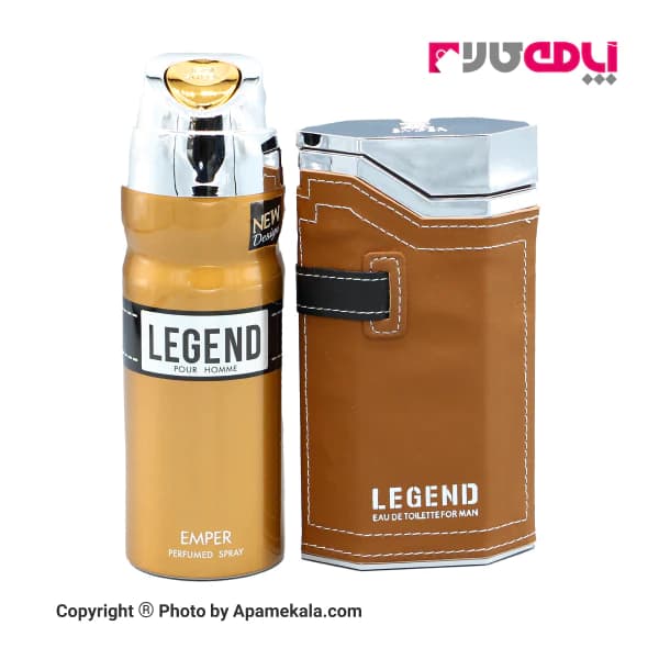 ست اسپری و ادو تویلت مردانه اماراتی مدل LEGEND