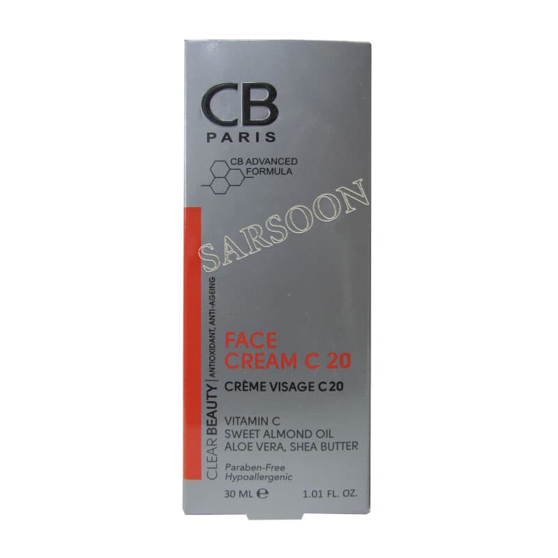کرم روشن کننده صورت سی بی پاریس حاوی ویتامین سی CB Paris C 20 Face Cream 30 ml