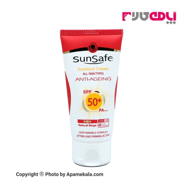 کرم ضدآفتاب SPF50+ بژ روشن ضدچروک سان سیف