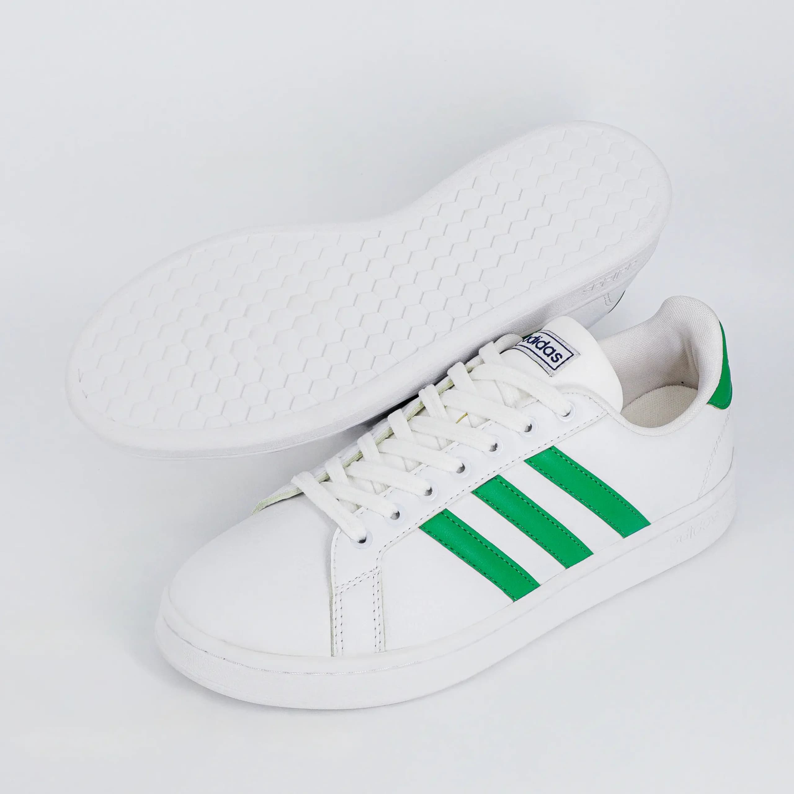 کتونی آدیداس گرند کورت ADIDAS GRAND COURT مردانه سفید سبز کد 512 — تصویر ۲