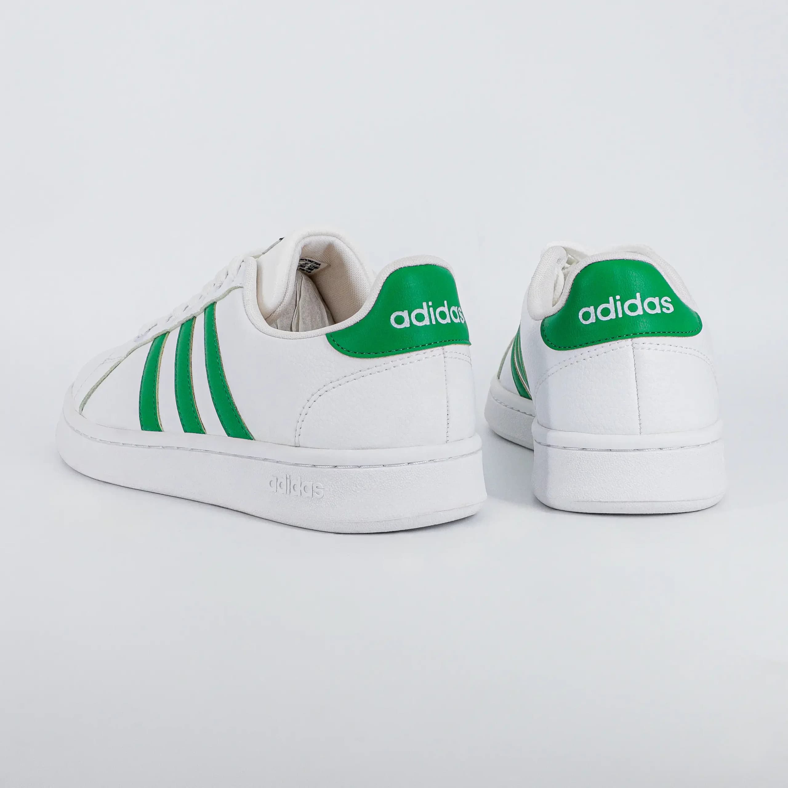 کتونی آدیداس گرند کورت ADIDAS GRAND COURT مردانه سفید سبز کد 512 — تصویر ۳