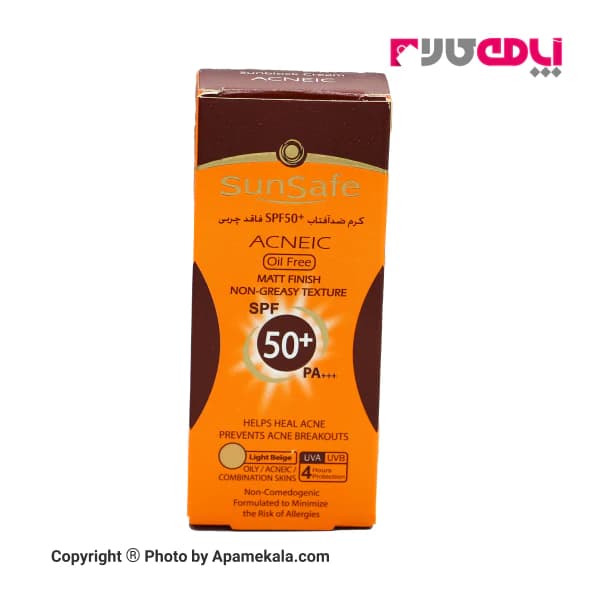 کرم ضدآفتاب سان سیف فاقد چربی بژ روشن SPF50+ — تصویر ۲
