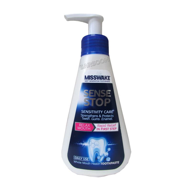خمیردندان پمپی لثه های حساس میسویک 185 میل Misswake Sense Stop pumped Tooth Paste