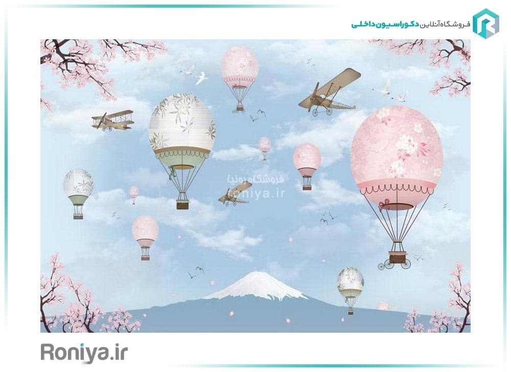 پوستر دیواری اتاق کودک طرح بالن CN-0204 — تصویر ۲