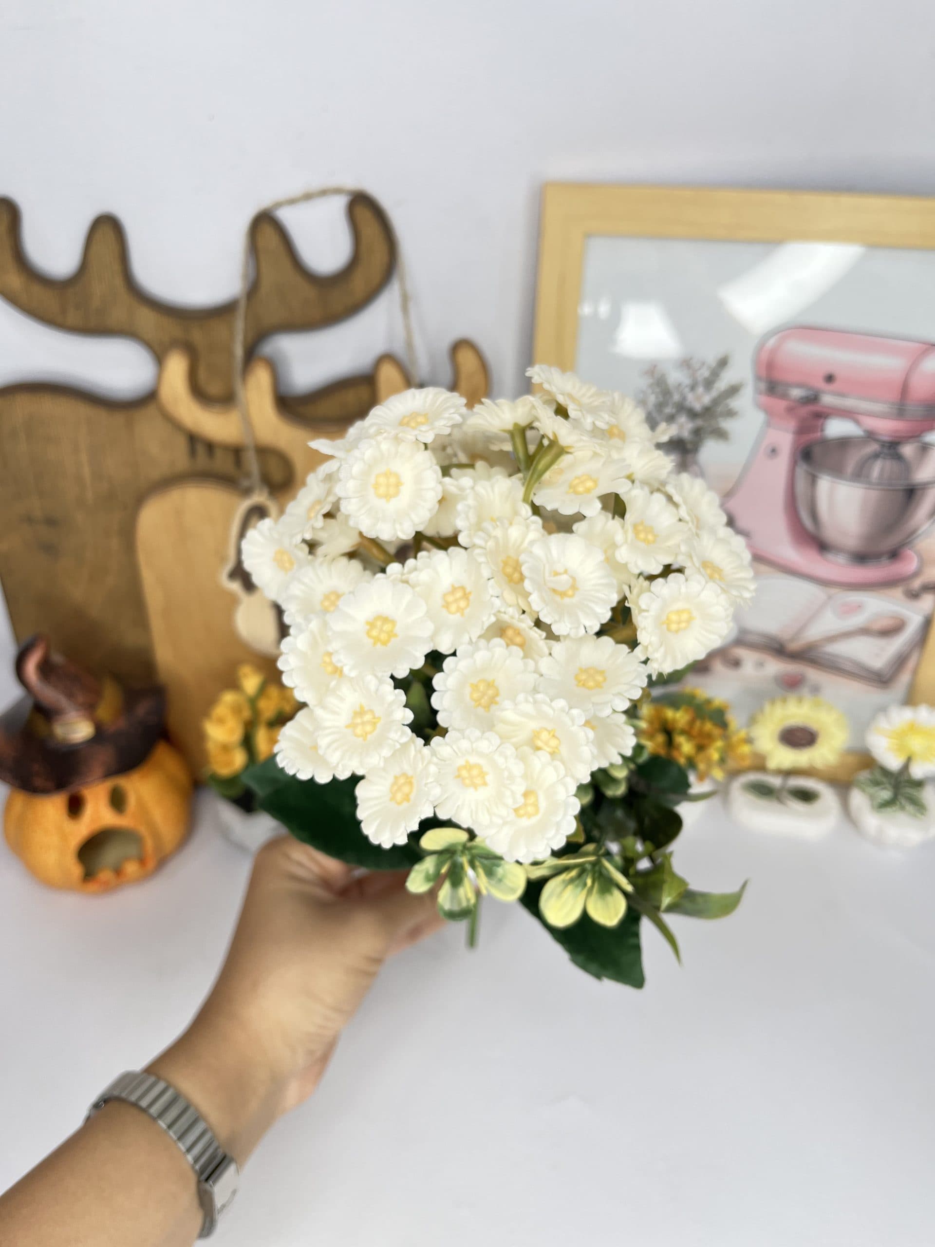 بوته گل میخک ۵ بازو و ۶۰ گل وارداتی — تصویر ۳