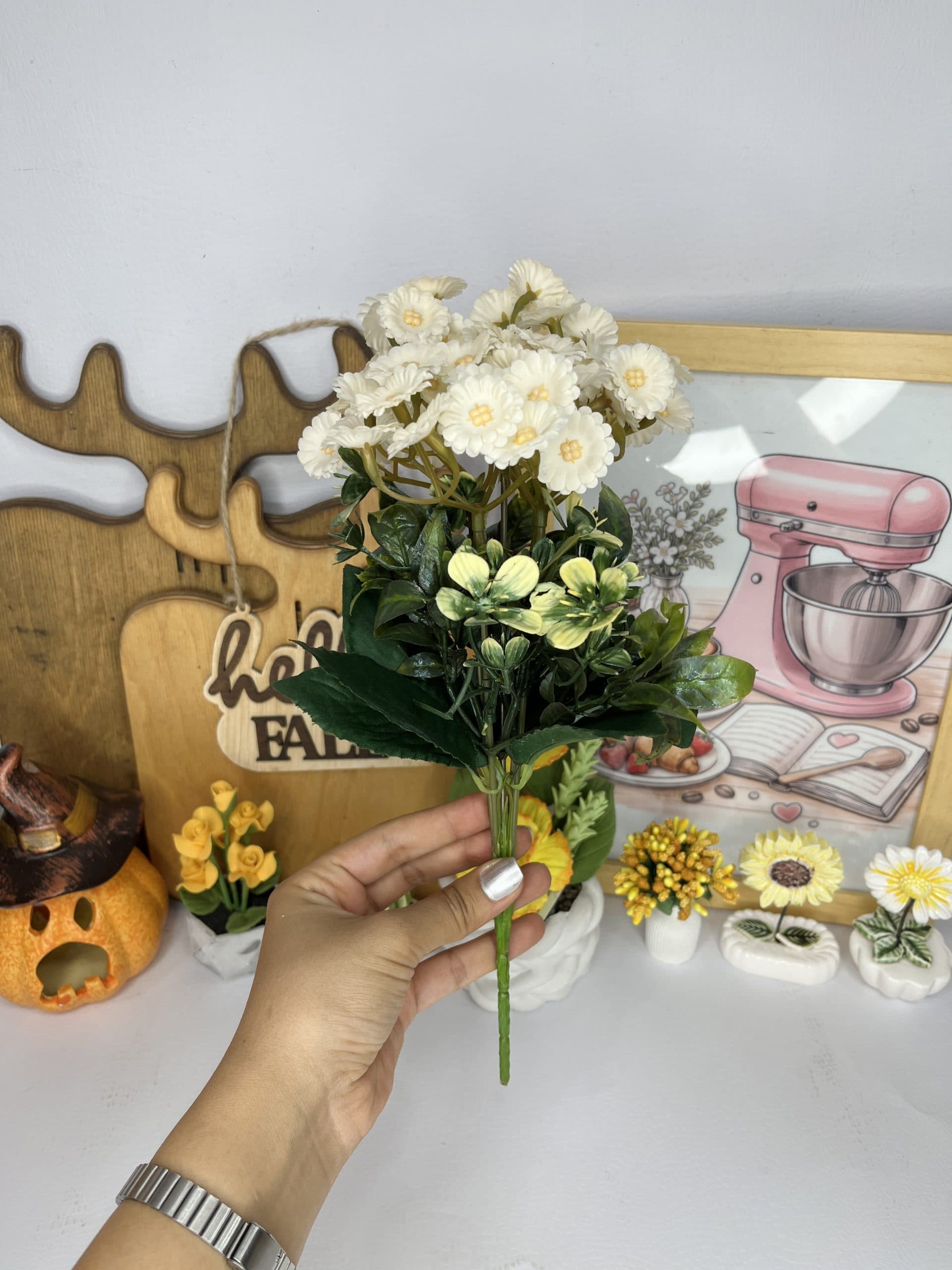 بوته گل میخک ۵ بازو و ۶۰ گل وارداتی — تصویر ۲