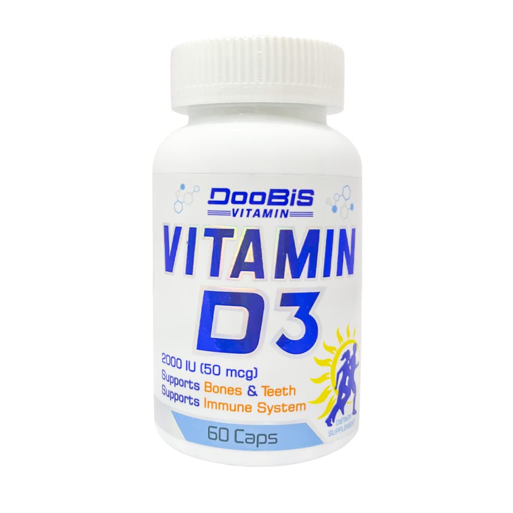 کپسول ویتامین D3 2000 واحد دوبیس 60 عدد DooBis Vitamin D3 2000 IU 60 Caps